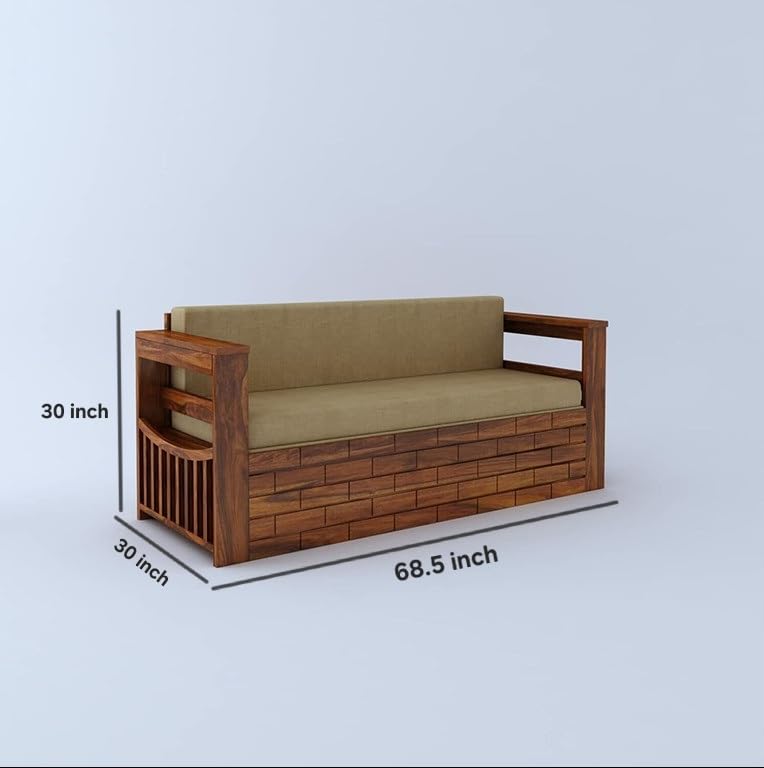 Bhagwati Art Sheesham Wood Sofa Cum Bed with Storage – Full ENT Design – view 18