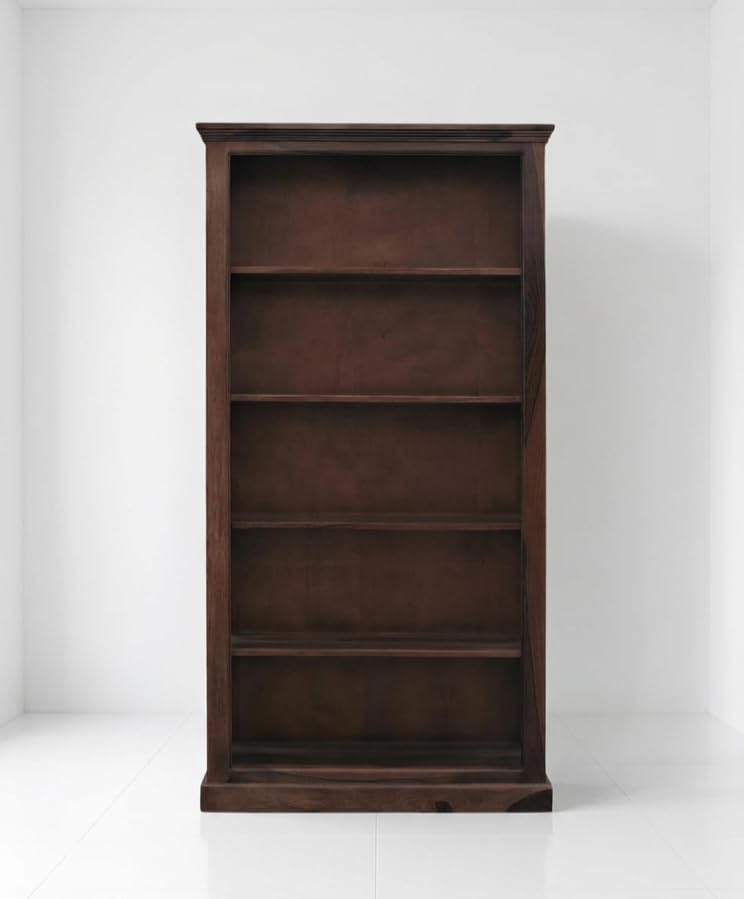 Bhagwati Art Sheesham Wood 5-Shelf Bookshelf – Jaali Design – view 10