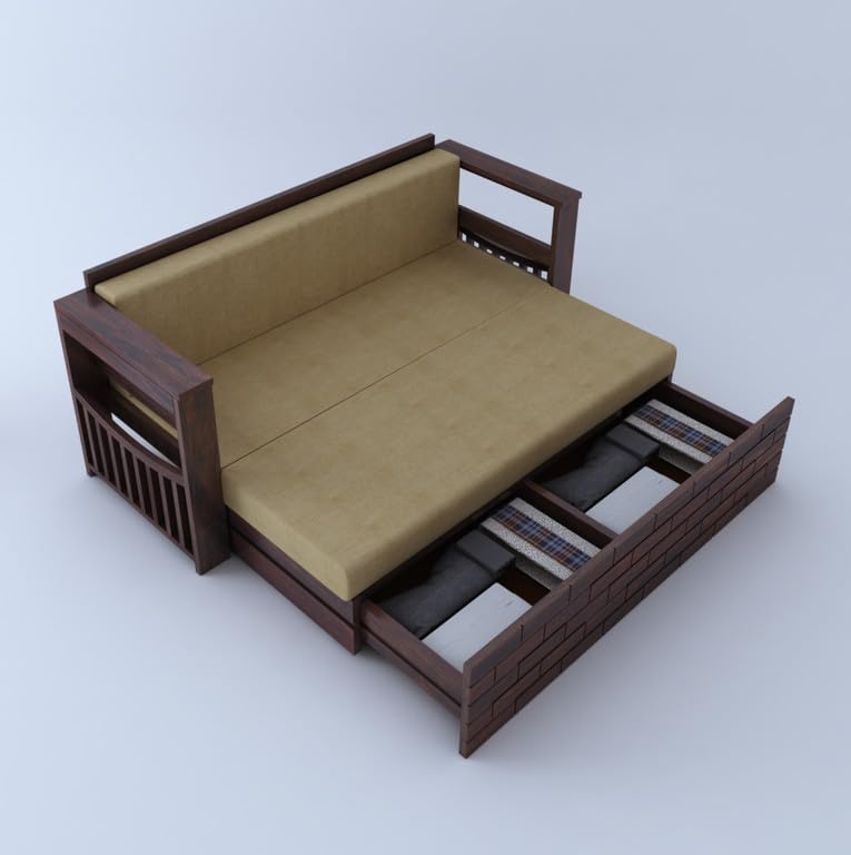 Bhagwati Art Sheesham Wood Sofa Cum Bed with Storage – ENT Design – view 27