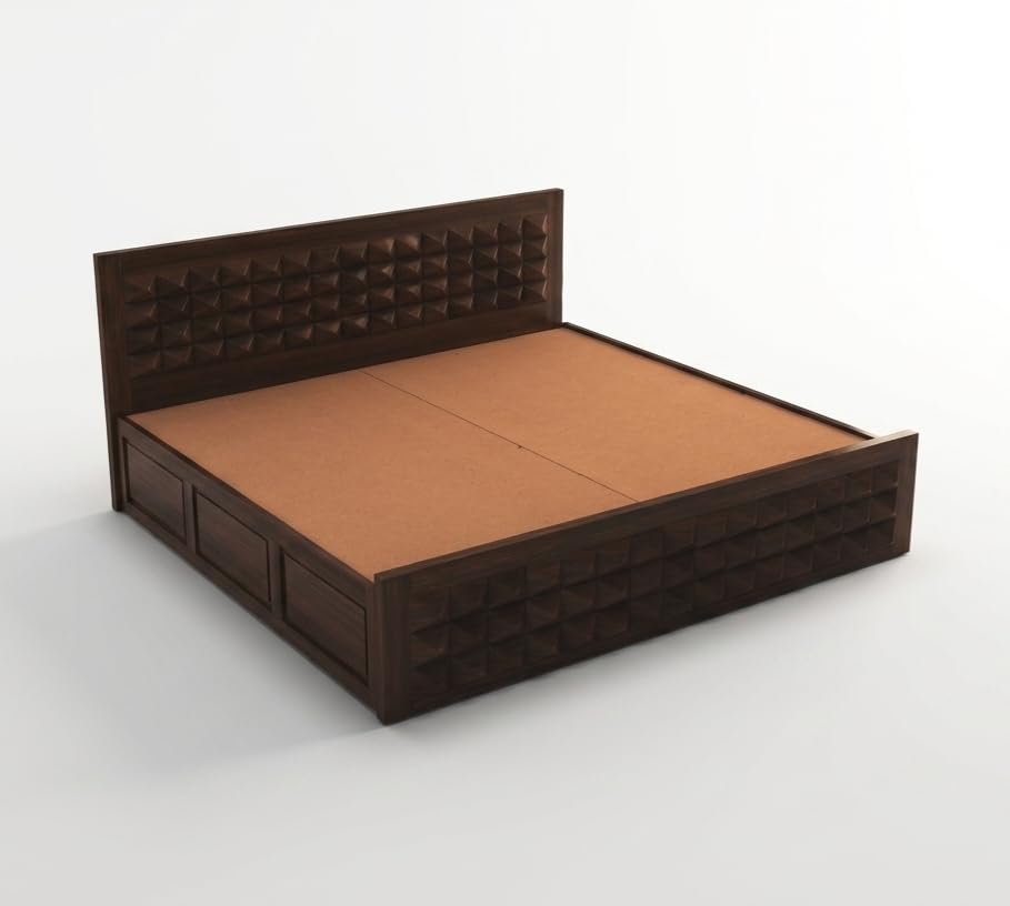 Bhagwati Art Sheesham Wood Bed with Box Storage – Diamond Design – view 14