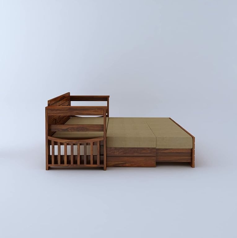 Bhagwati Art Sheesham Wood Sofa Cum Bed with Storage – Full ENT Design – view 23