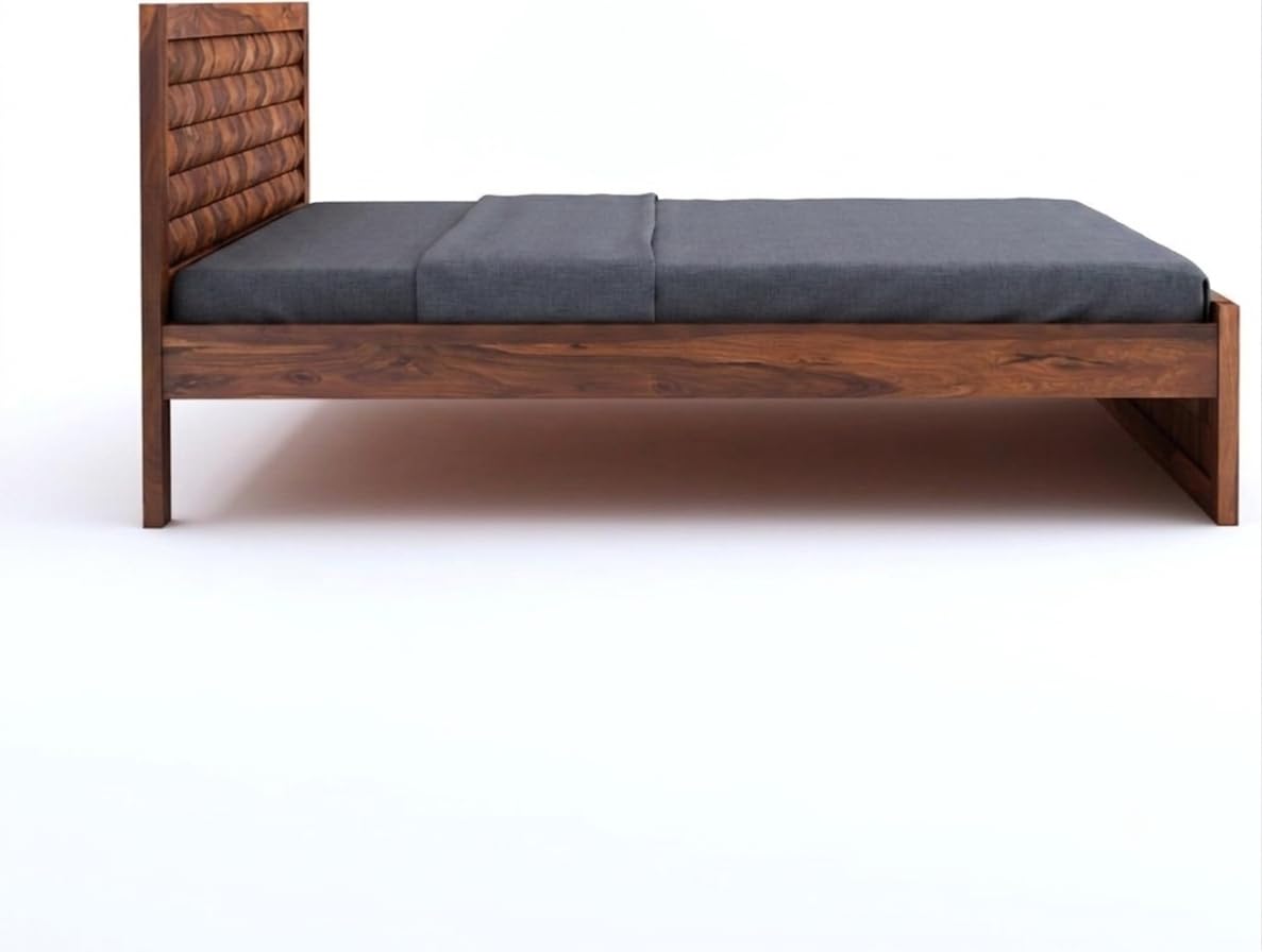 Bhagwati Art Sheesham Wood Bed without Storage – Diamond Design – view 4