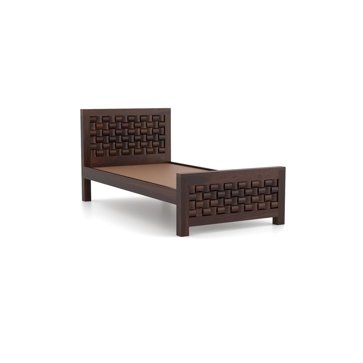 Bhagwati Art Sheesham Wood Single Bed without Storage – Niwar Design – view 14