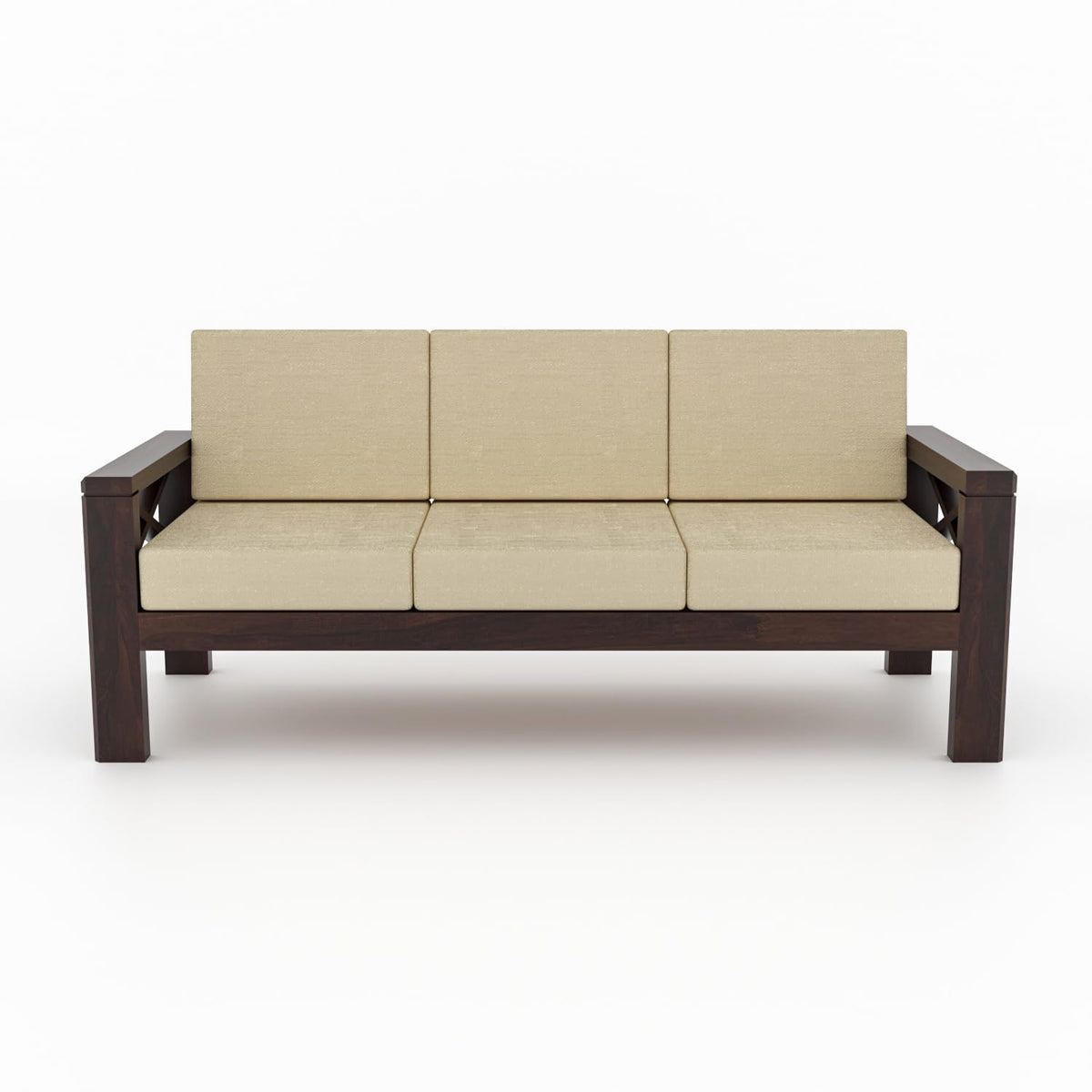 Bhagwati Art Sheesham Wood 7 Seater Sofa Set with X Design Armrests – view 14
