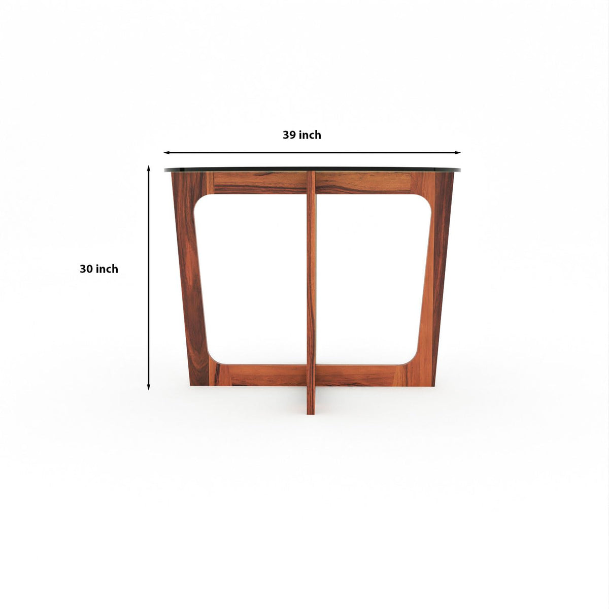 Bhagwati Art Sheesham Wood Dining Set with High Back Chairs – Round – view 2