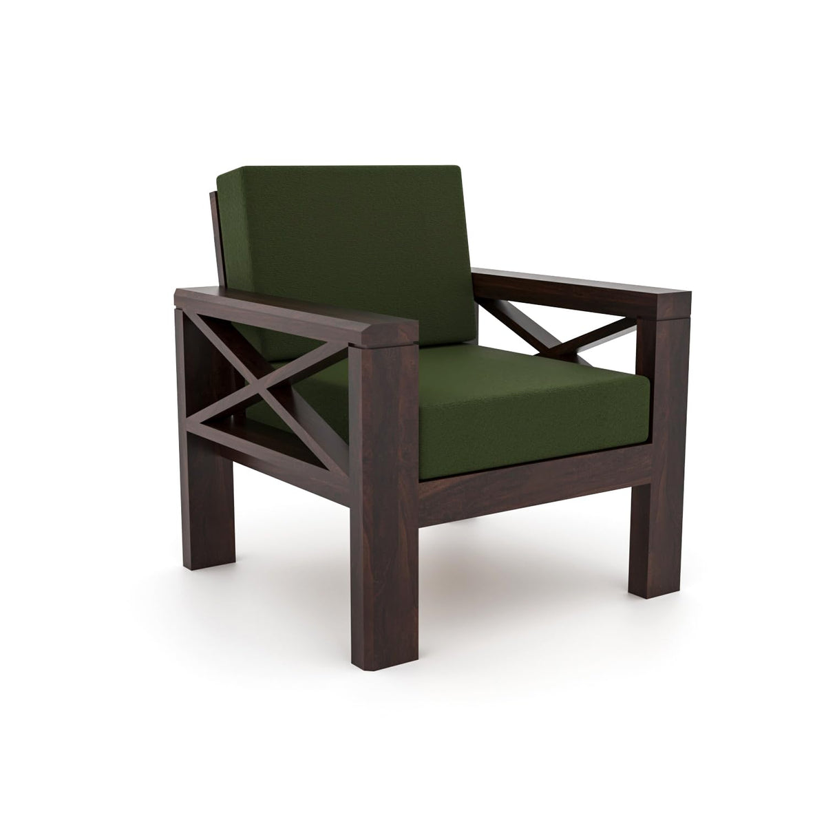 Bhagwati Art Sheesham Wood 5 Seater Sofa with X Design Armrests – view 25