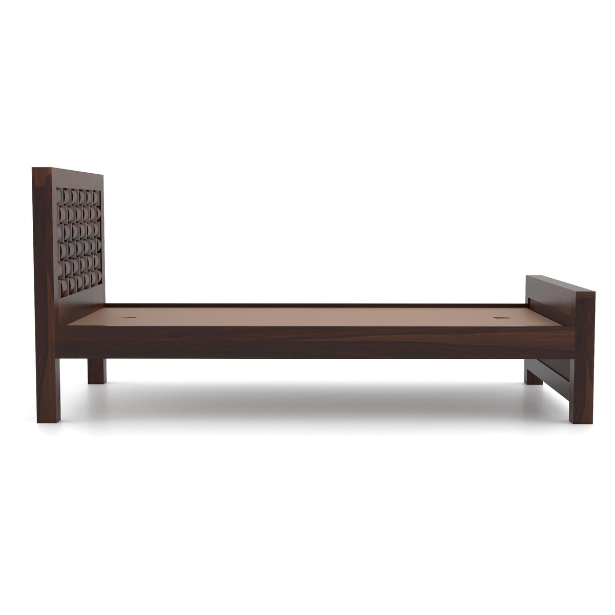 Bhagwati Art Sheesham Wood Single Bed without Storage – Niwar Design – view 13