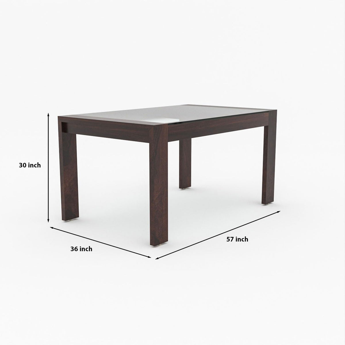 Bhagwati Art Sheesham Wood Dining Set with Urban Glass Top – Classic – view 10