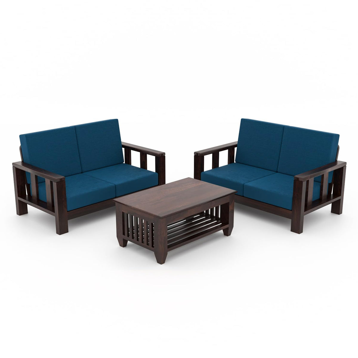 Bhagwati Art Sheesham Wood 4 Seater Sofa Set – Lounge Design – view 3