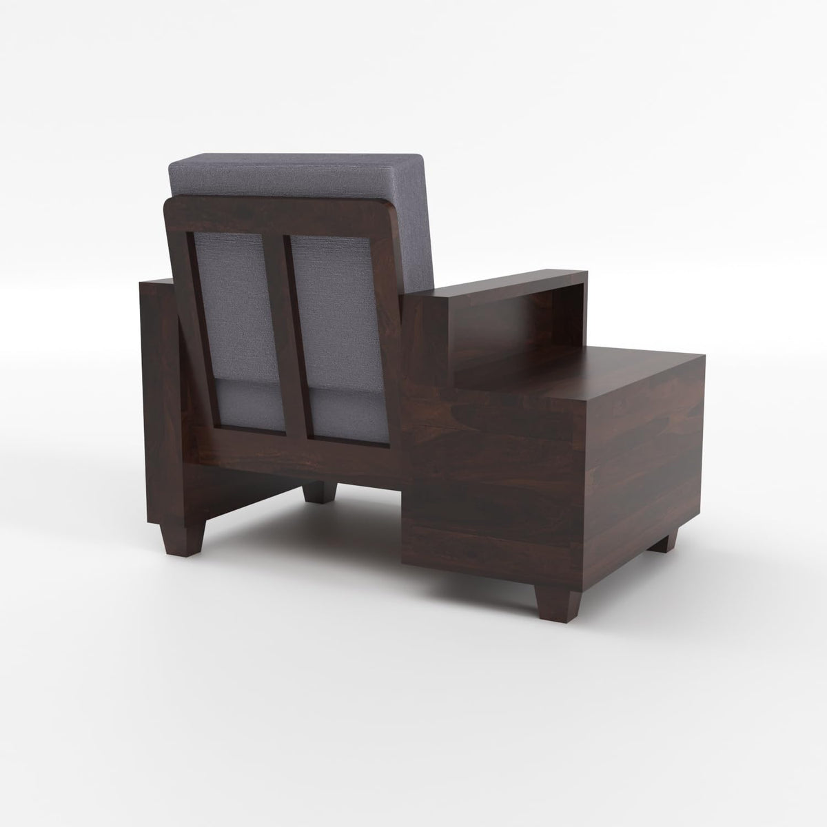 Bhagwati Art Sheesham Wood 1 Seater Sofa with Drawer Storage – view 25
