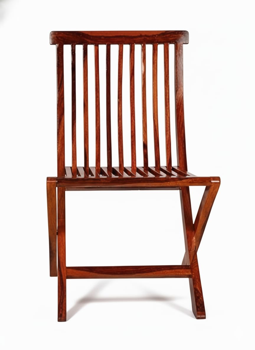 Bhagwati Art Sheesham Wood Foldable Chair for Balcony & Garden – view 5