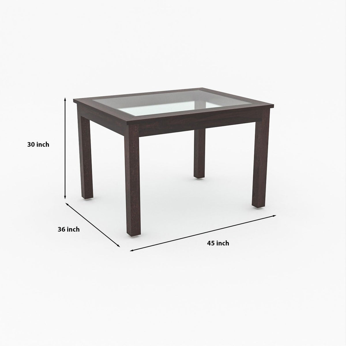 Bhagwati Art Sheesham Wood Dining Set with Glass Top – Plain Design – view 10