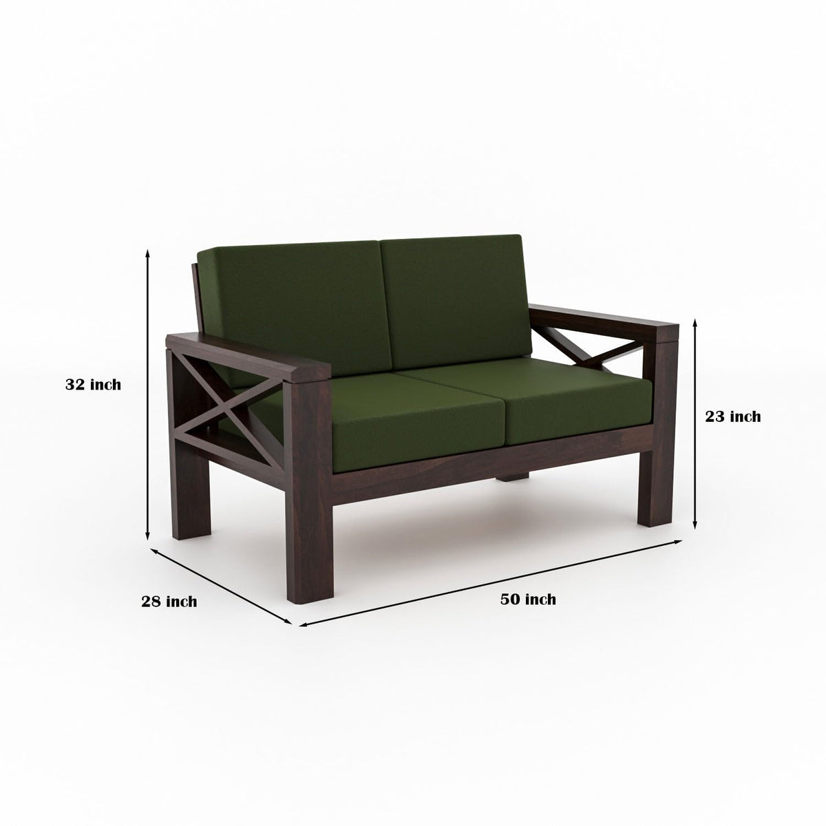 Bhagwati Art Sheesham Wood 7 Seater Sofa Set with X Design Armrests – view 20