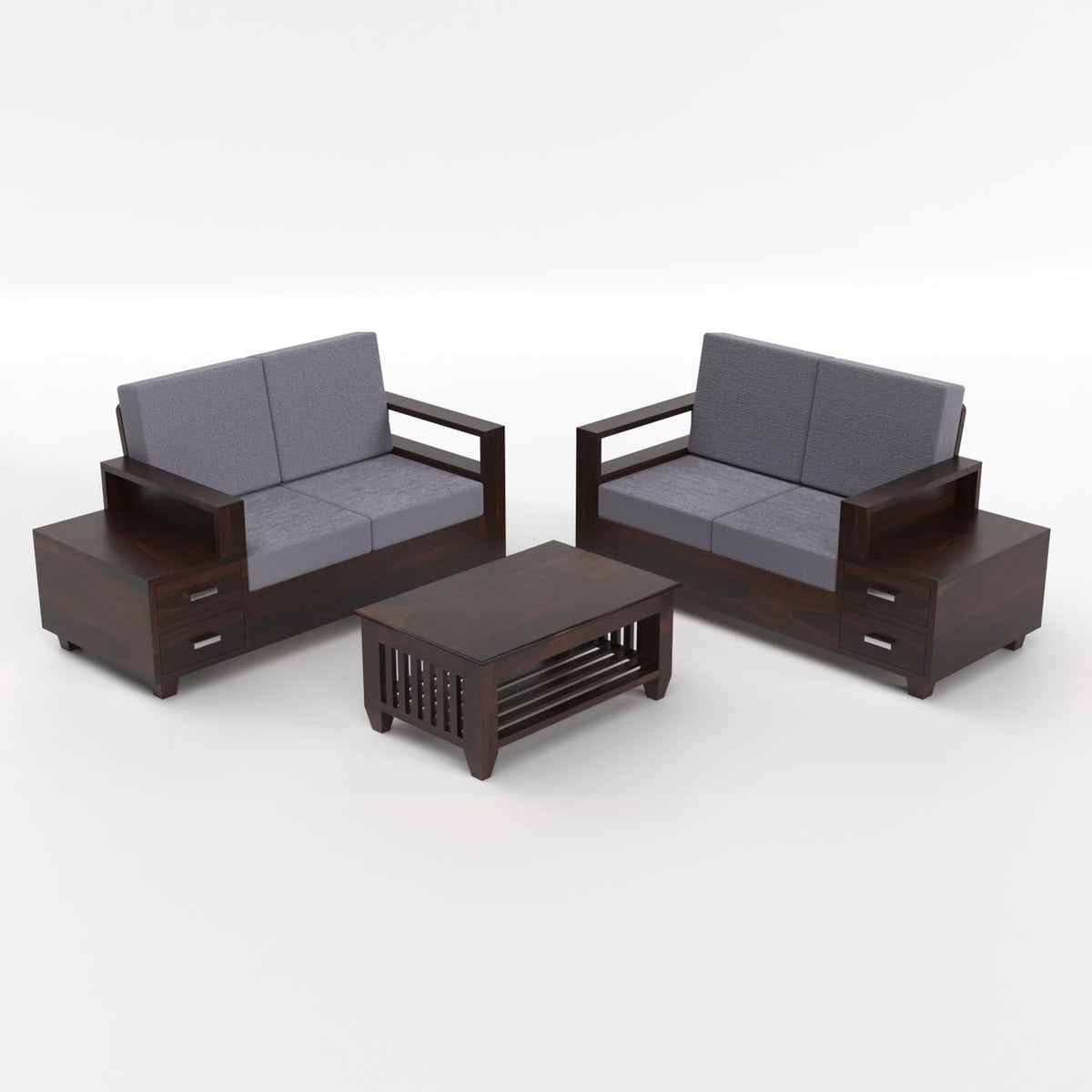 Bhagwati Art Sheesham Wood 4 Seater Sofa Set with Drawer Storage – view 27