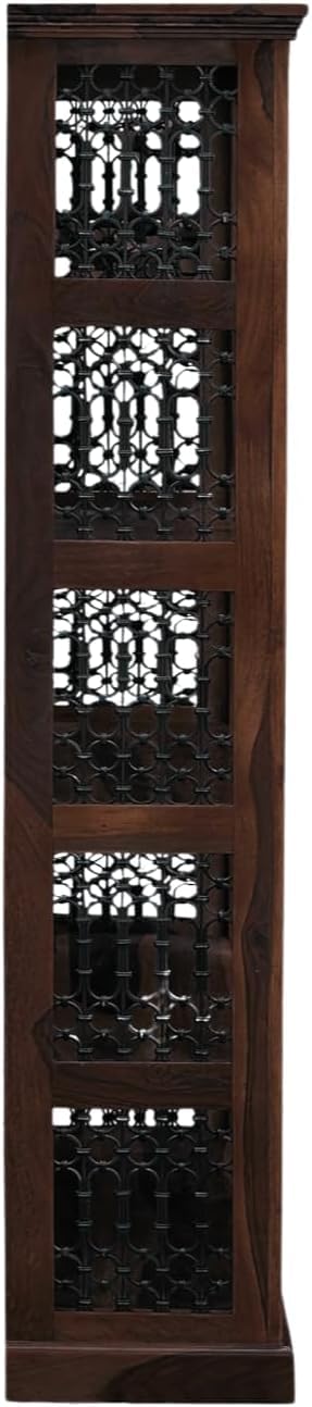 Bhagwati Art Sheesham Wood 5-Shelf Bookshelf – Jaali Design – view 13