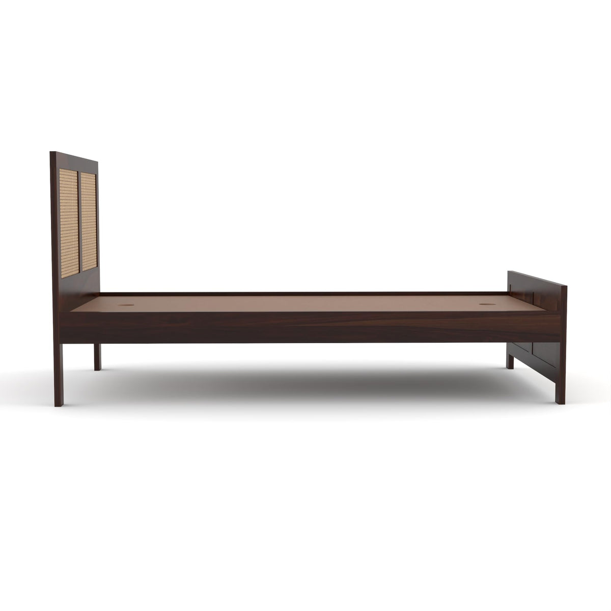 Bhagwati Art Sheesham Single Bed without Storage – 4 Jali Rattan Cane – view 12