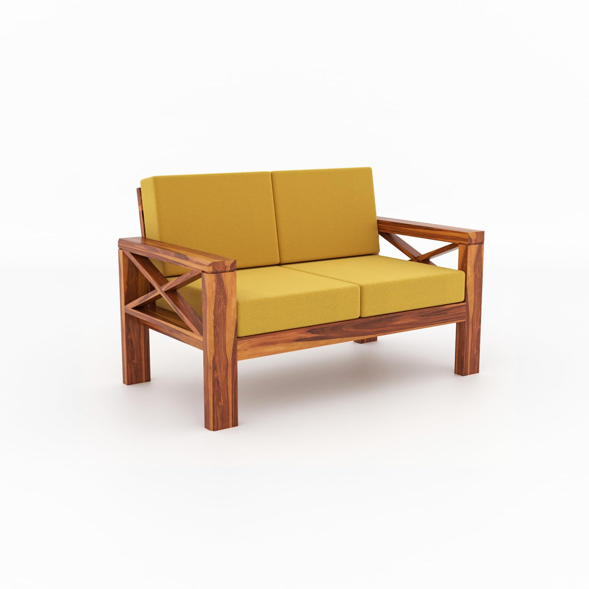 Bhagwati Art Sheesham Wood 7 Seater Sofa Set with X Design Armrests – view 52
