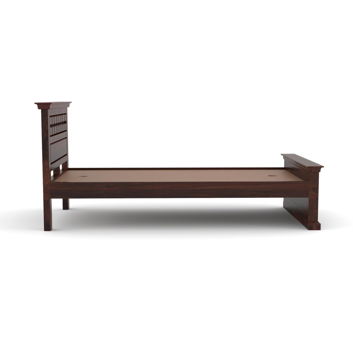 Bhagwati Art Sheesham Wood Single Bed without Storage – Chocolate – view 15