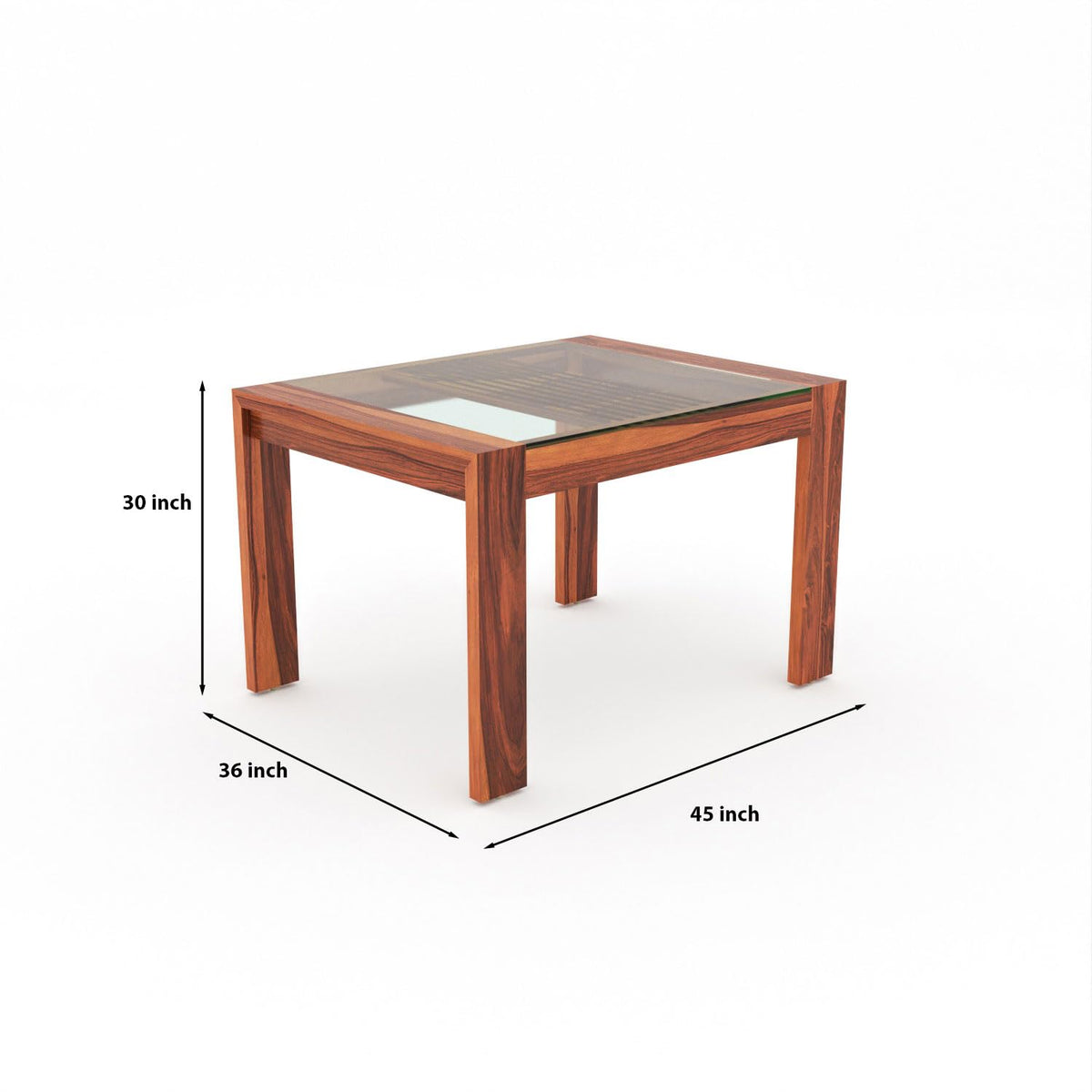 Bhagwati Art Sheesham Wood Dining Set with Urban Glass Top – Classic – view 18