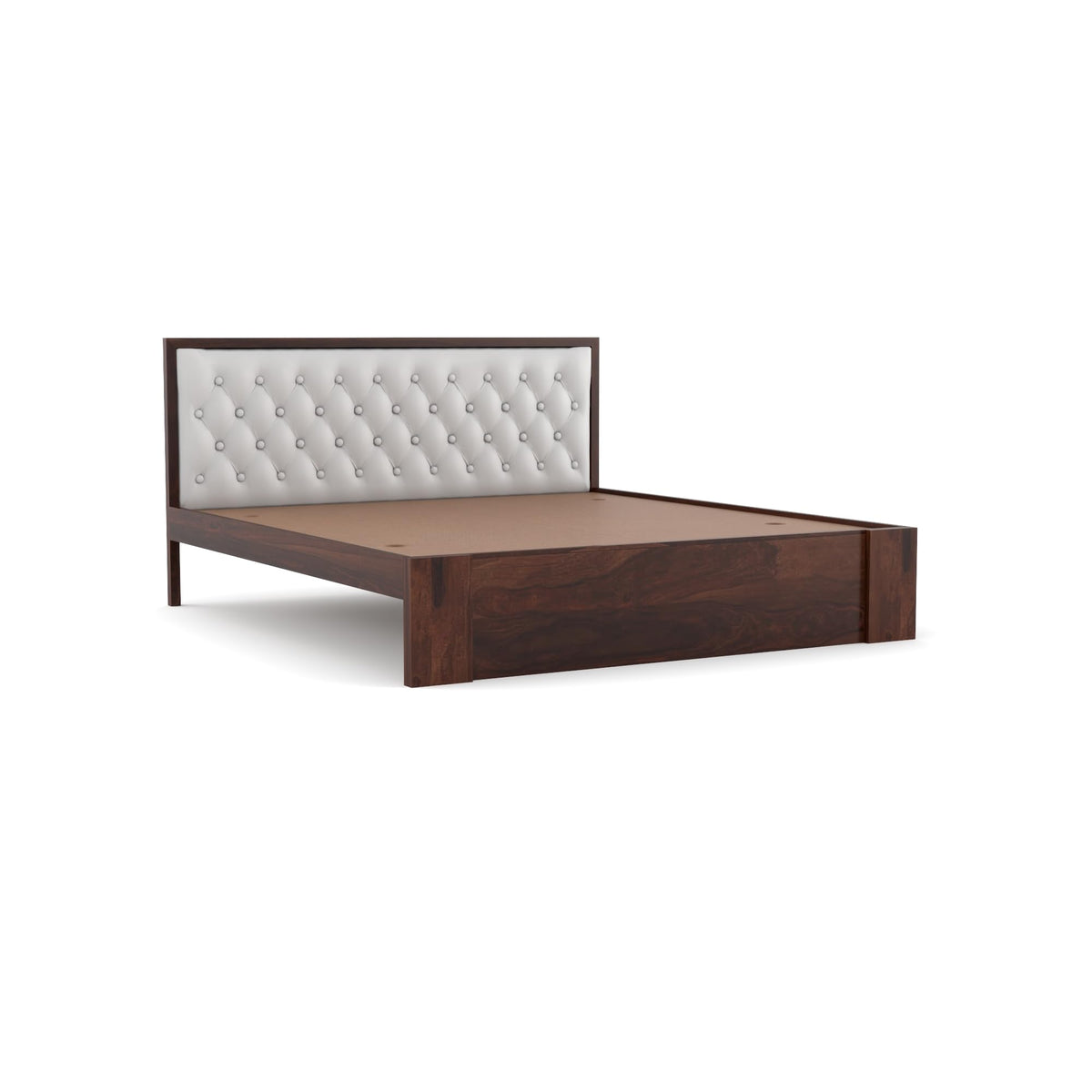 Bhagwati Art Sheesham Wood Bed without Storage – Upholstered Diamond – view 16