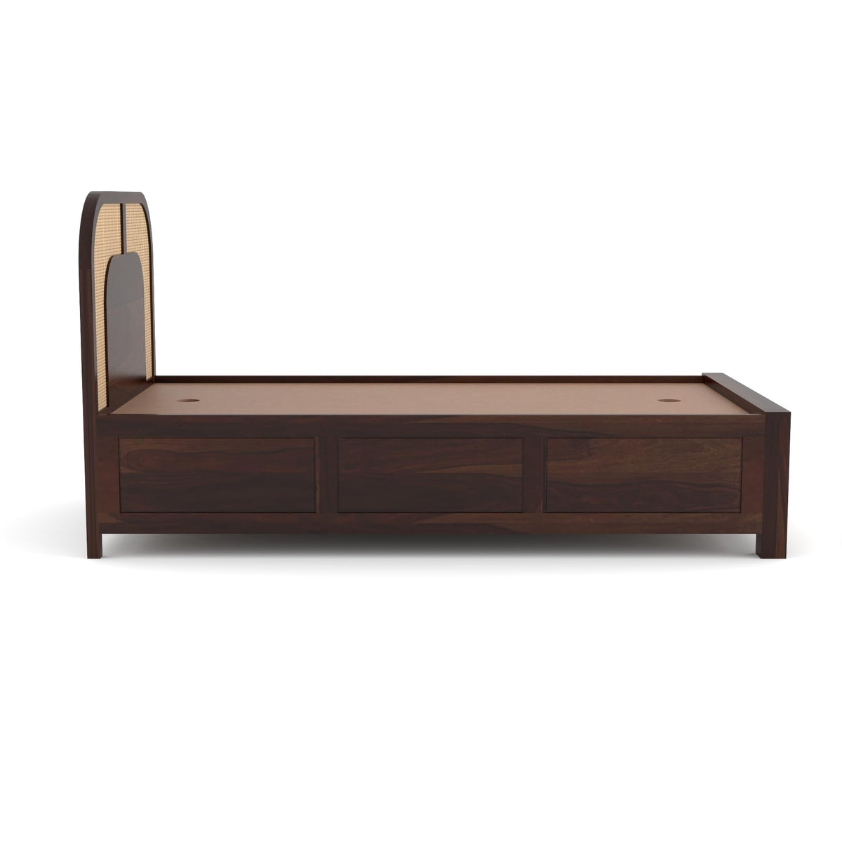 Bhagwati Art Sheesham Single Bed with Box Storage – 5 Jali Rattan Cane – view 13