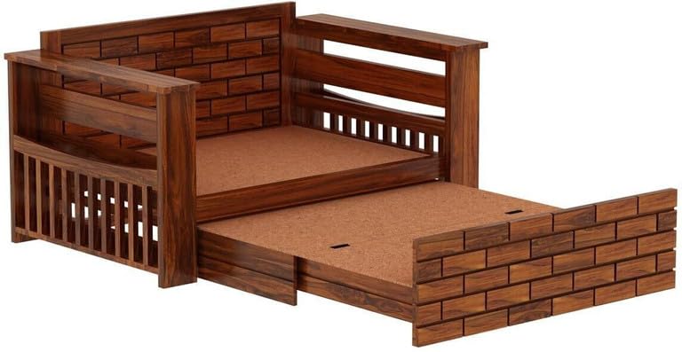 Bhagwati Art Sheesham Wood Sofa Cum Bed with Storage – Full ENT Design – view 5