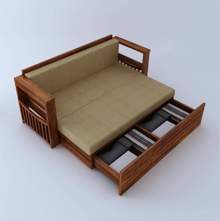 Bhagwati Art Sheesham Wood Sofa Cum Bed with Storage – Full ENT Design – view 20
