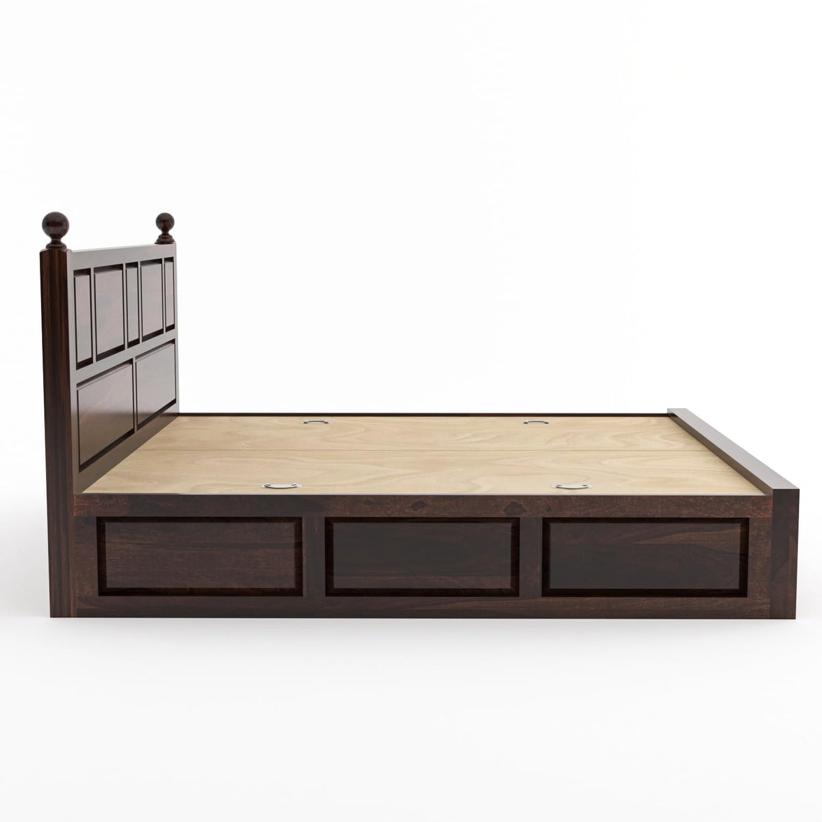 Bhagwati Art Sheesham Wood Bed with Box Storage – Lattu Design – view 22
