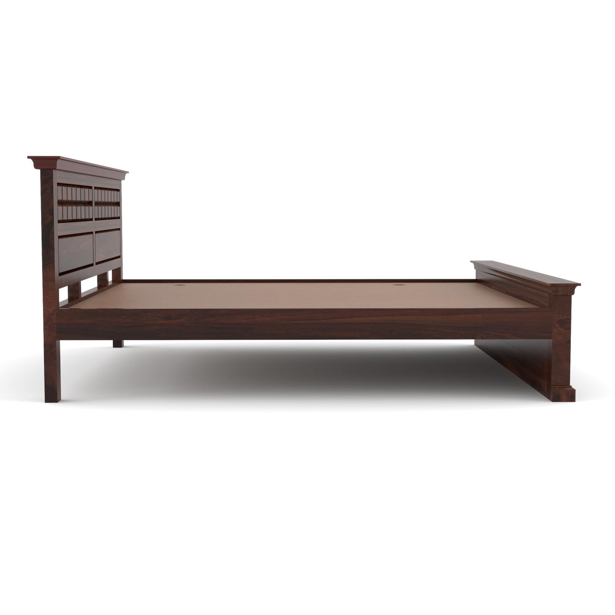 Bhagwati Art Sheesham Wood Bed without Storage – Chocolate Design – view 15
