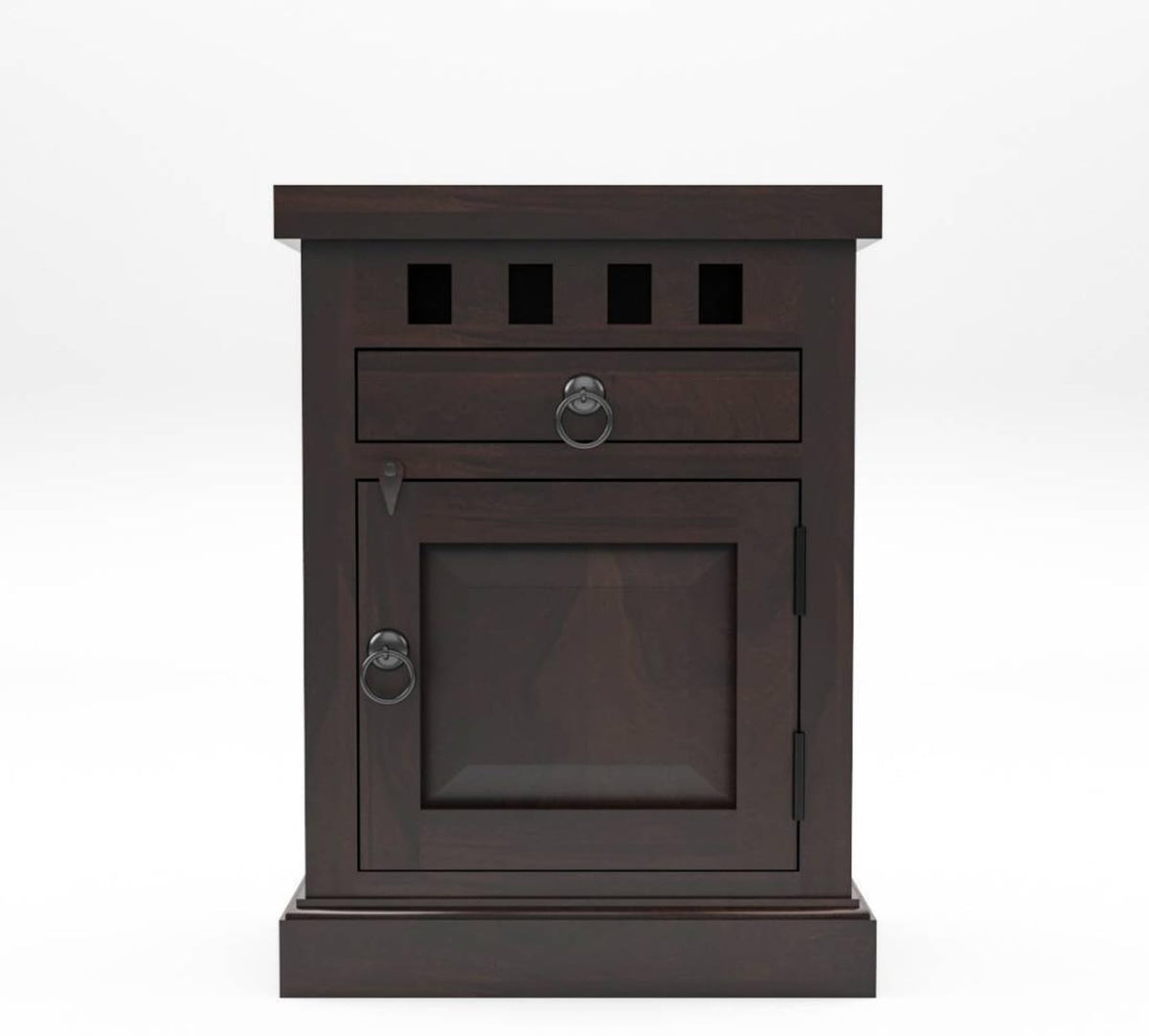 Bhagwati Art Sheesham Wood Bedside Table with Drawer – Kuber Design – view 9