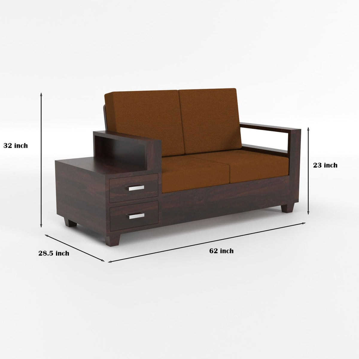 Bhagwati Art Sheesham Wood 7 Seater Sofa Set with Drawer Storage – view 27