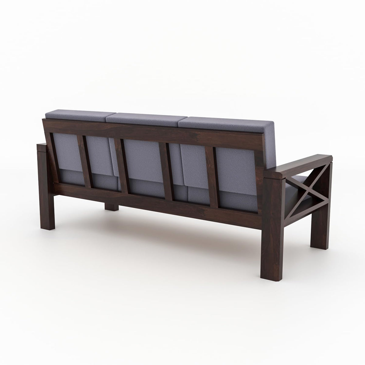 Bhagwati Art Sheesham Wood 7 Seater Sofa Set with X Design Armrests – view 35