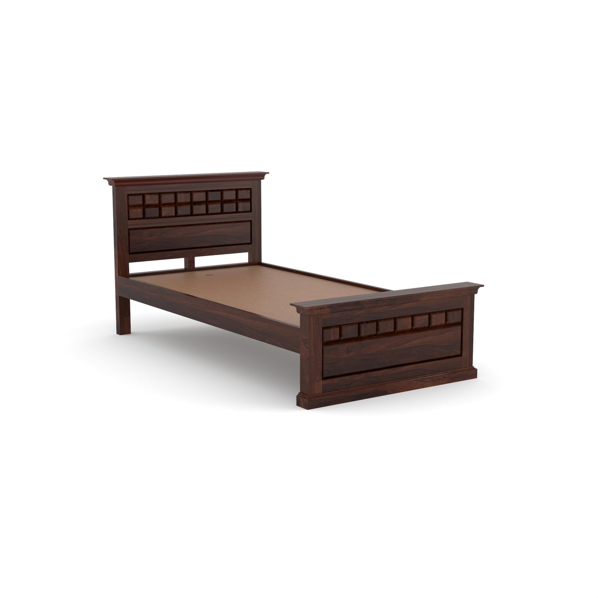 Bhagwati Art Sheesham Wood Single Bed without Storage – Chocolate – view 16