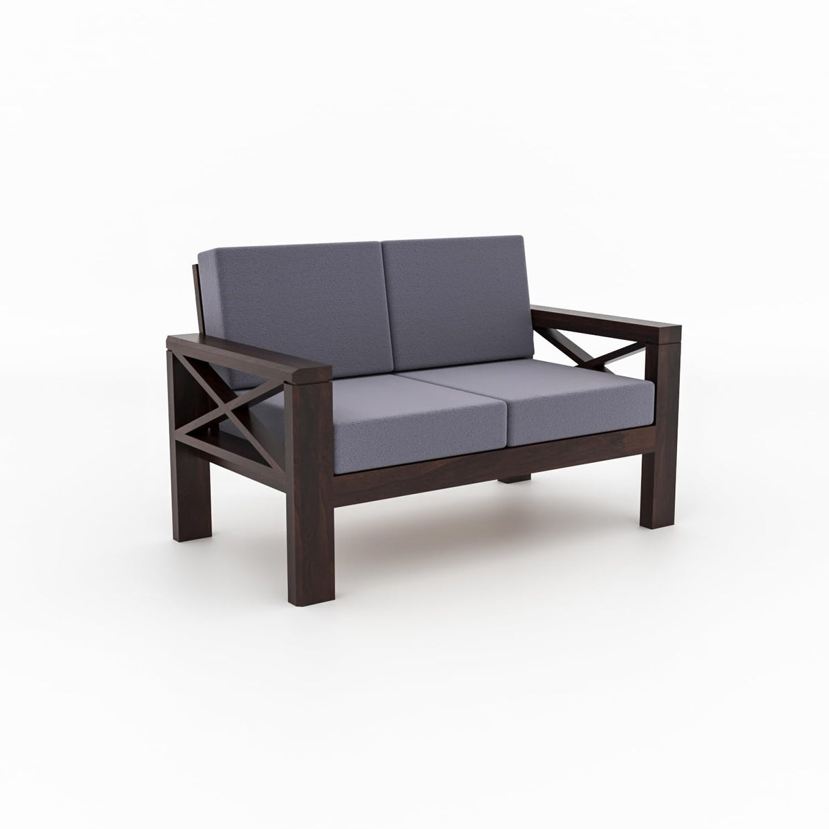 Bhagwati Art Sheesham Wood 7 Seater Sofa Set with X Design Armrests – view 34