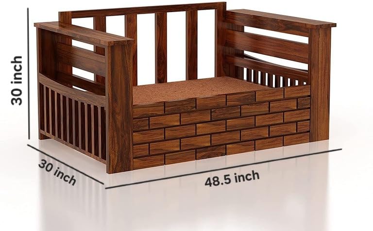 Bhagwati Art Sheesham Wood Sofa Cum Bed with Storage – ENT Design – view 3