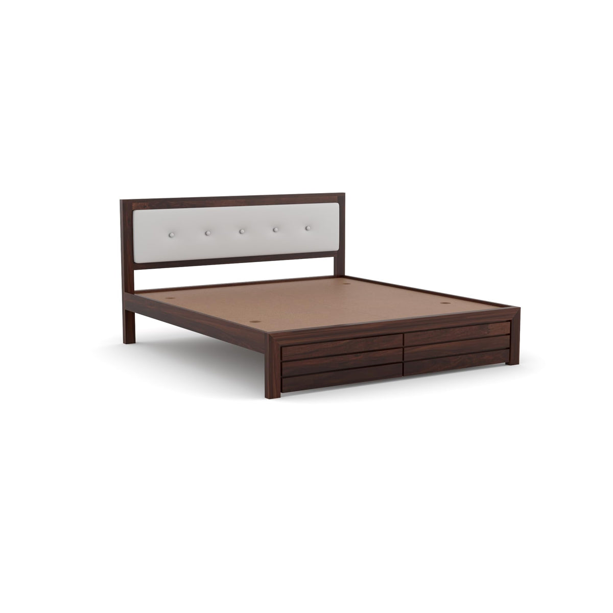 Bhagwati Art Sheesham Wood Bed without Storage – Upholstered Button – view 16
