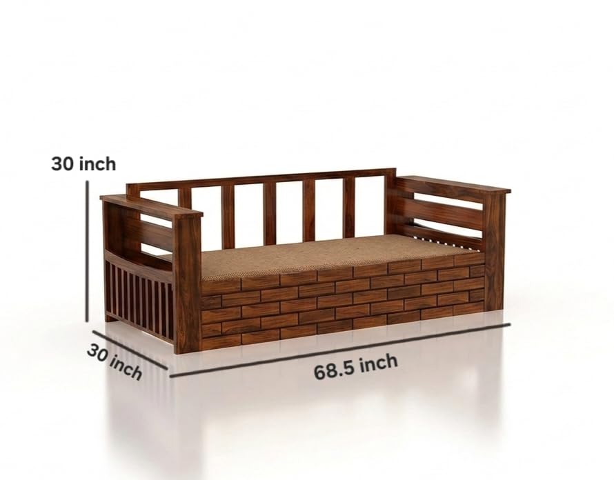 Bhagwati Art Sheesham Wood Sofa Cum Bed with Storage – ENT Design – view 21
