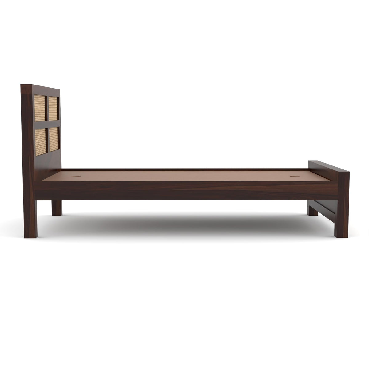 Bhagwati Art Sheesham Single Bed without Storage – 8 Jali Rattan Cane – view 15