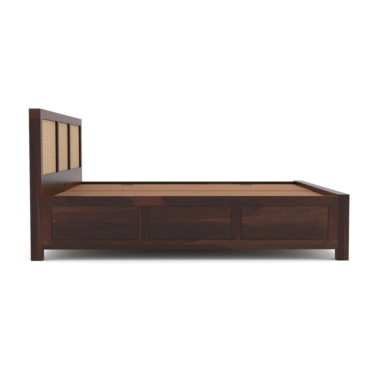 Bhagwati Art Sheesham Wood Bed with Box Storage – 6 Jali Rattan Cane – view 15