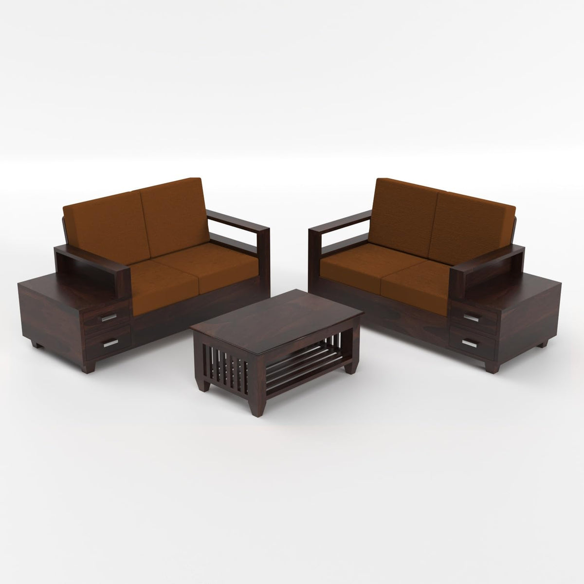 Bhagwati Art Sheesham Wood 4 Seater Sofa Set with Drawer Storage – view 21