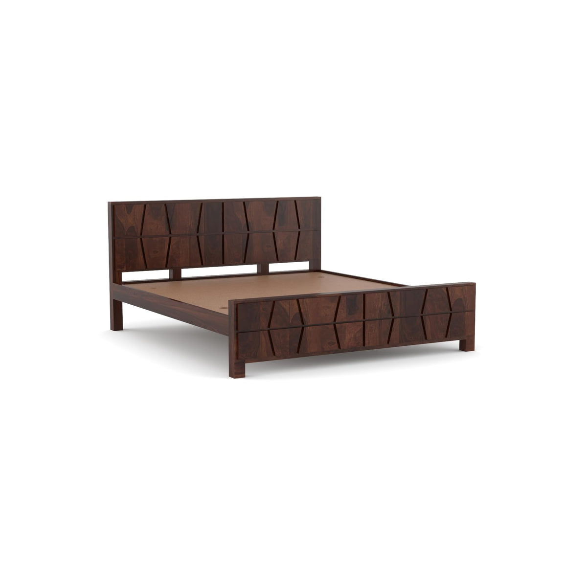 Bhagwati Art Sheesham Wood Bed without Storage – Zigzag Design – view 16