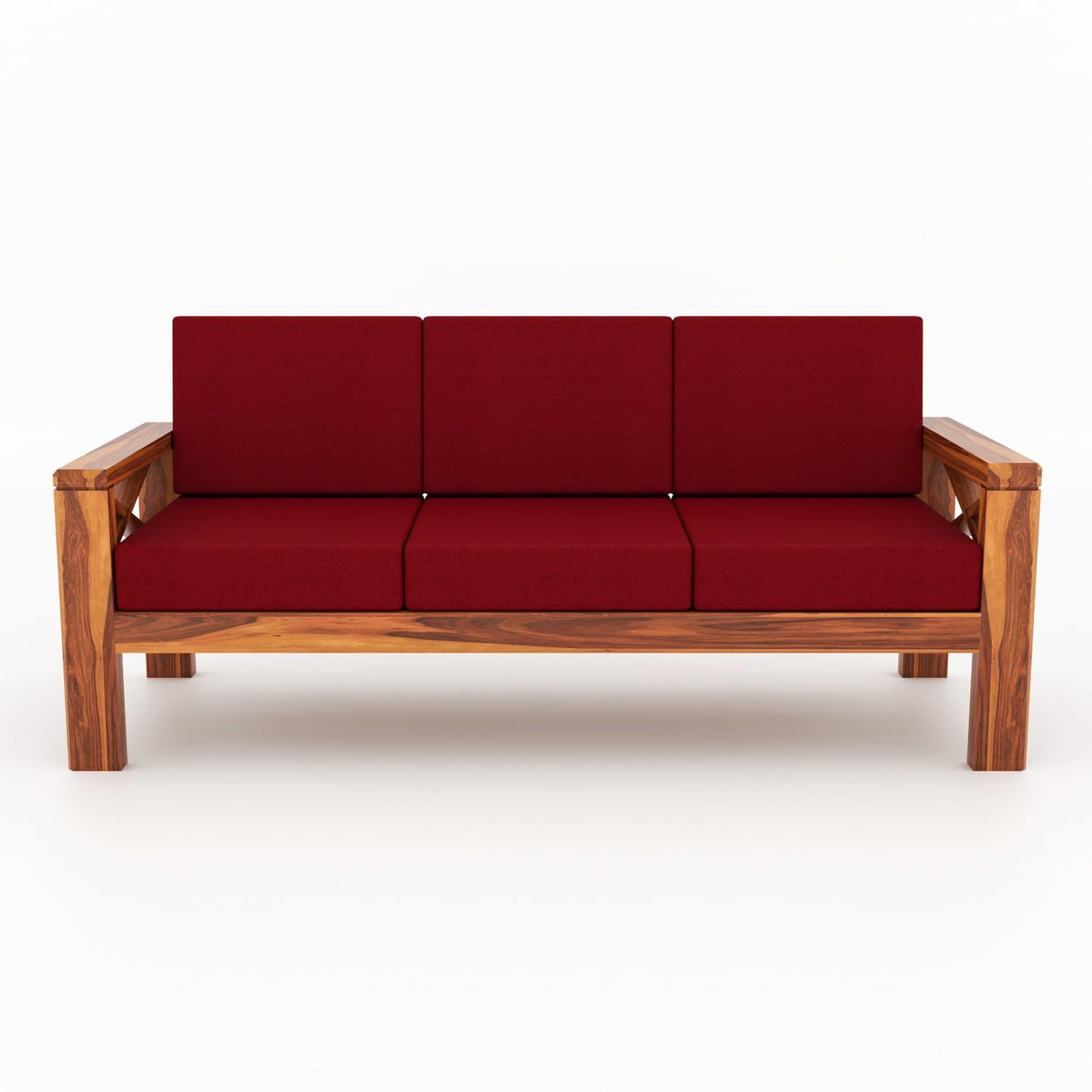 Bhagwati Art Sheesham Wood 7 Seater Sofa Set with X Design Armrests – view 41