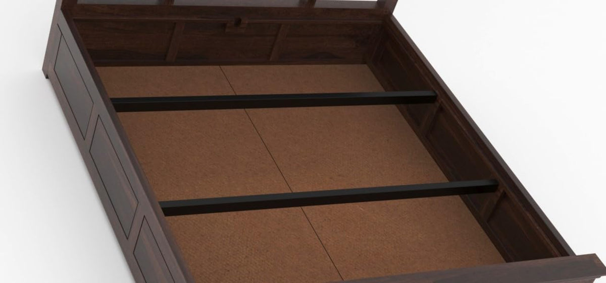 Bhagwati Art Sheesham Wood Bed with Box Storage – Tile Dalla Design – view 13