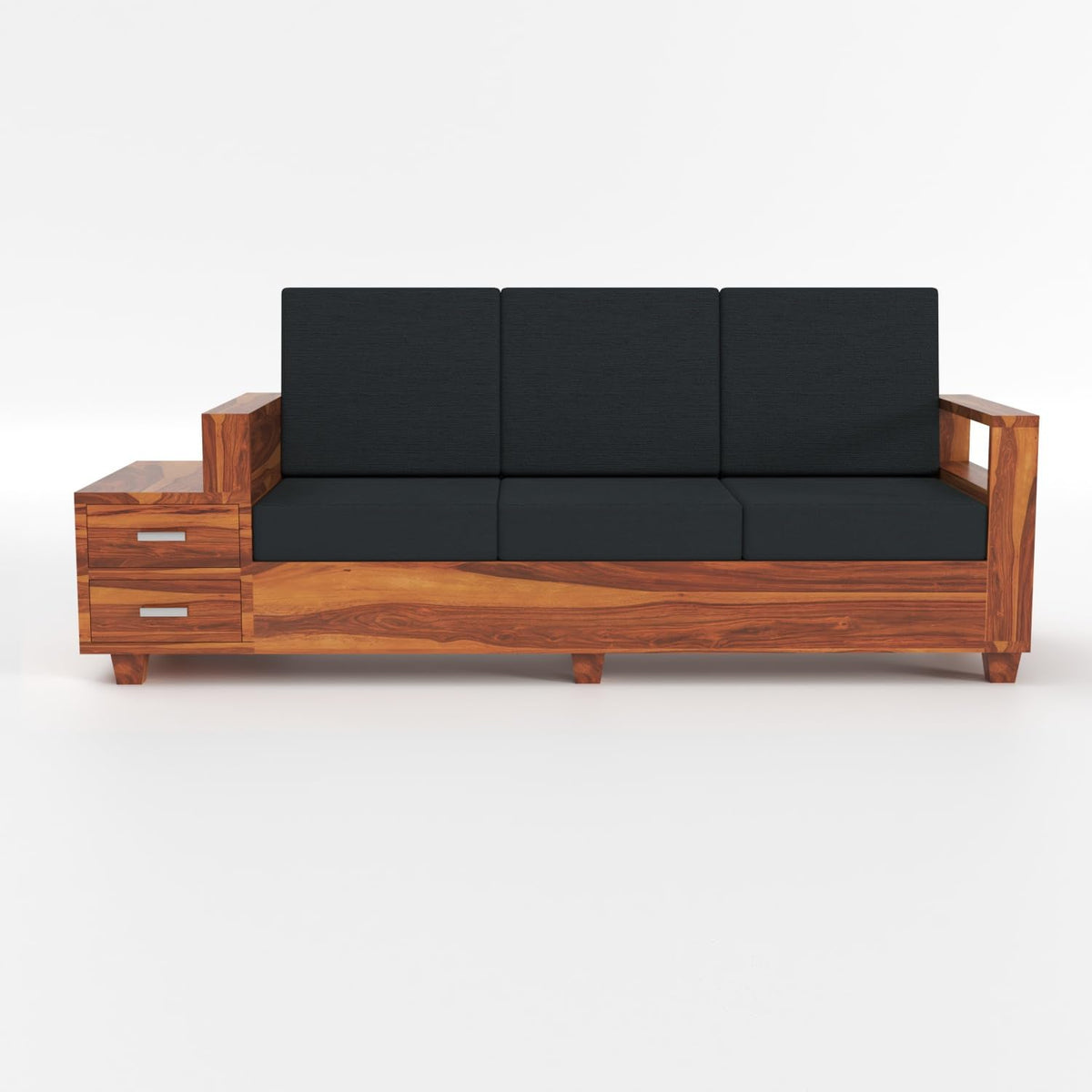Bhagwati Art Sheesham Wood 7 Seater Sofa Set with Drawer Storage – view 5