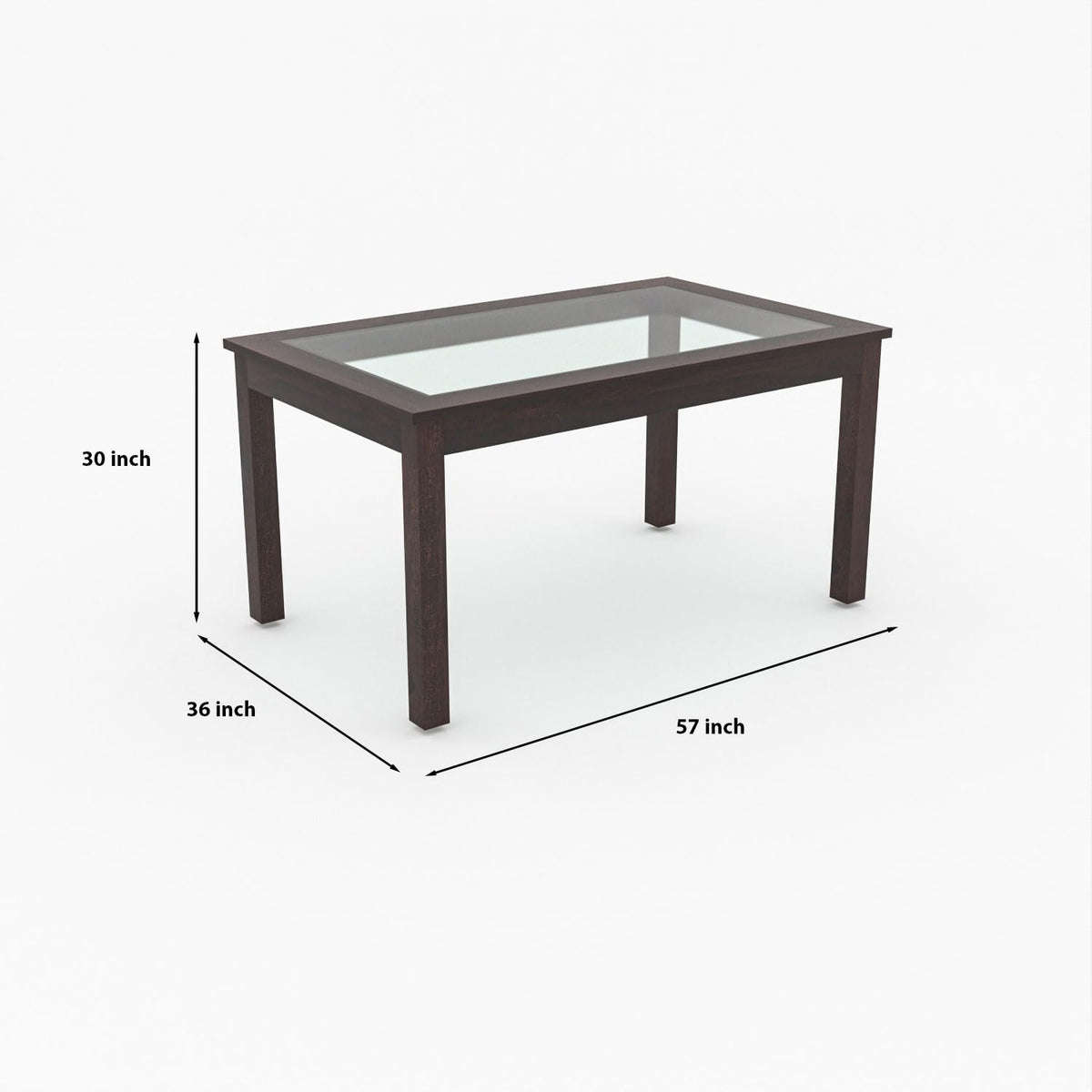 Bhagwati Art Sheesham Wood Dining Set with Urban Glass Top – Plain – view 10