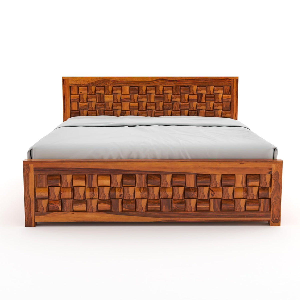 Bhagwati Art Sheesham Wood Bed with Box Storage – Niwar Design – view 17