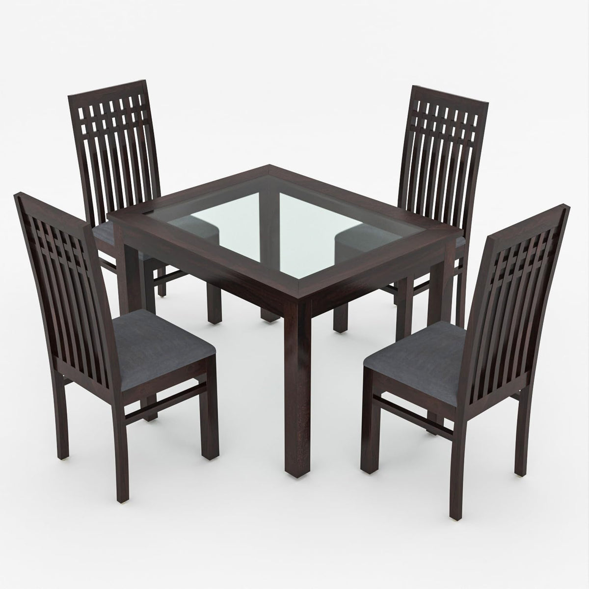 Bhagwati Art Sheesham Wood Dining Set with High Back Chairs – Plain – view 12