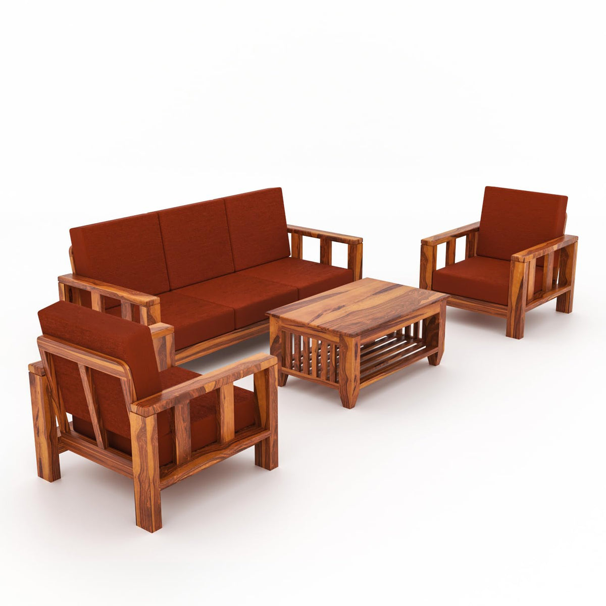 Bhagwati Art Sheesham Wood 5 Seater Sofa Set – Lounge Design – view 44
