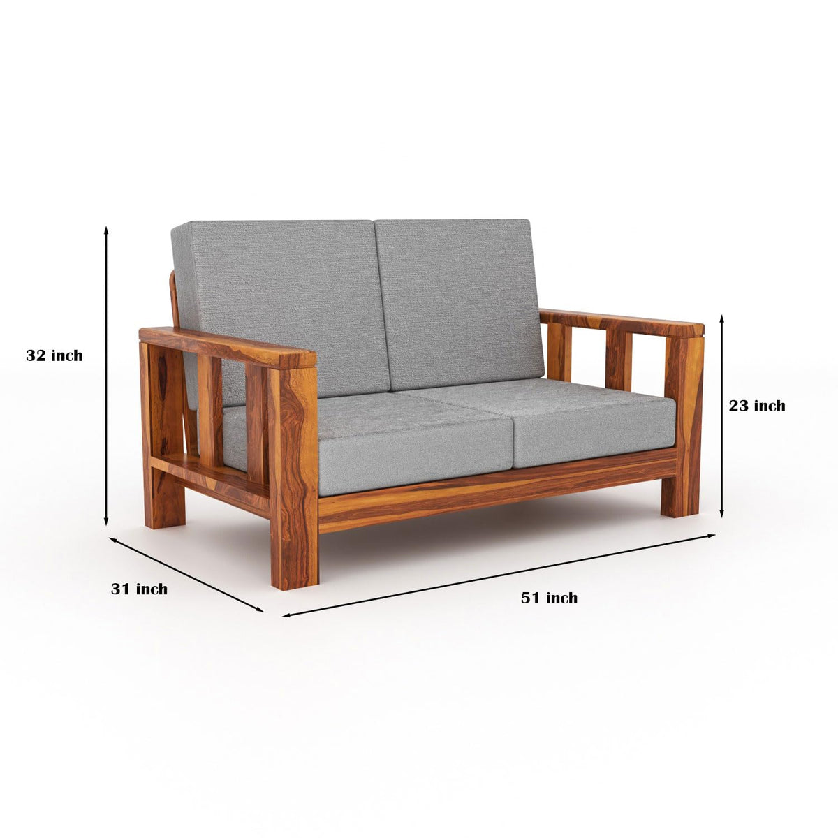 Bhagwati Art Sheesham Wood 7 Seater Sofa Set – Lounge Design – view 3