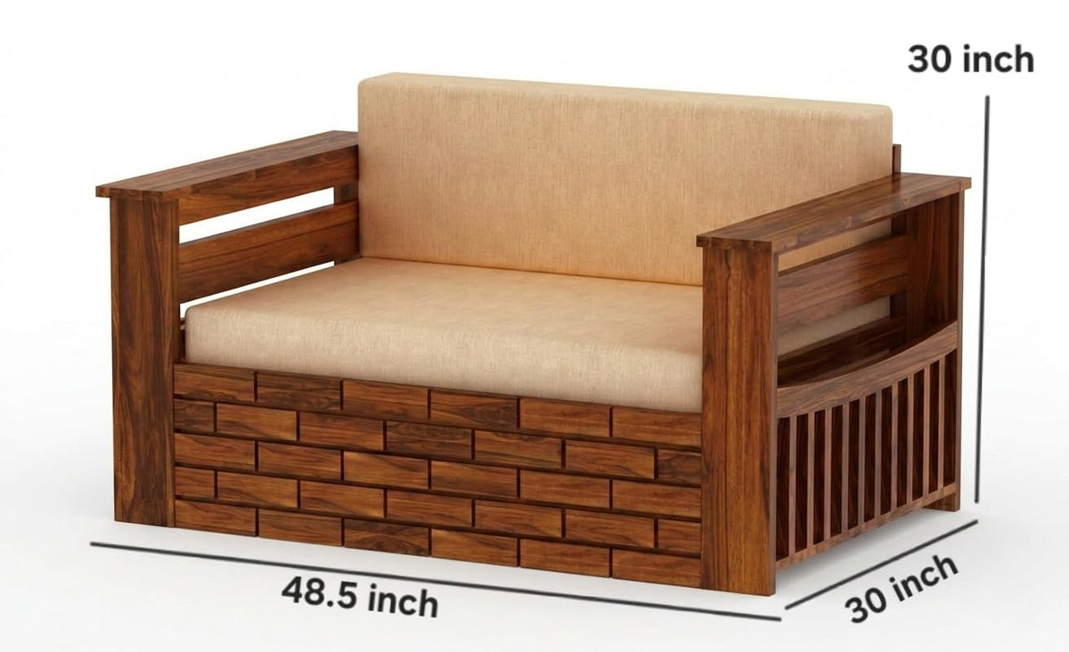 Bhagwati Art Sheesham Wood Sofa Cum Bed with Storage – Full ENT Design – view 3